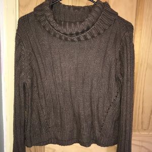 Cropped Turtle Neck Sweater